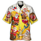 Hawaiian Shirt / Adults / S Christmas Santa Claus Drunk Beer Funny Troll Xmas - Hawaiian Shirt - Reefox