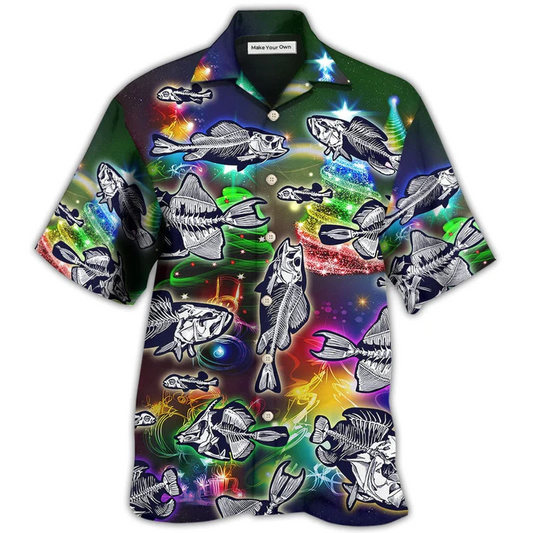 Hawaiian Shirt / Adults / S Fishing Lover Amazing Merry Christmas - Hawaiian Shirt - Reefox