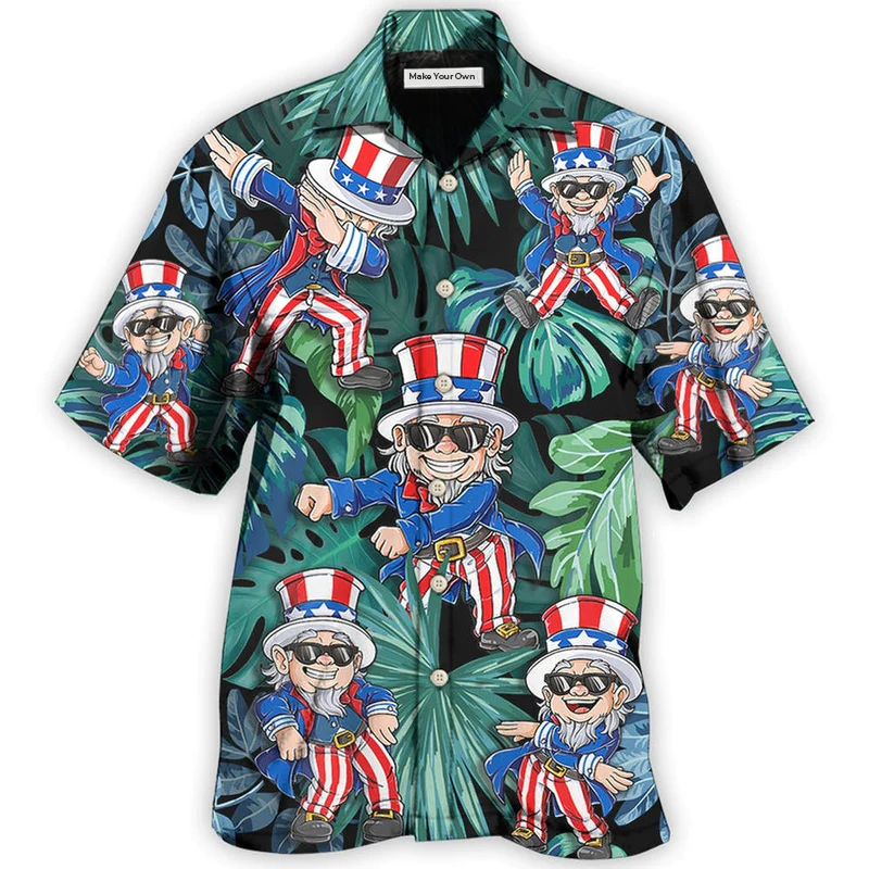 Hawaiian Shirt / Adults / S Dance Independence Day Happy - Hawaiian Shirt - Reefox