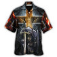 Hawaiian Shirt / Adults / S Warrior Of Christ Lion Cross - Hawaiian Shirt - Reefox