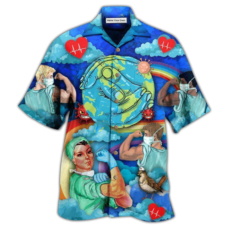 Hawaiian Shirt / Adults / S Nurse Never Underestimate Who Survived - Hawaiian Shirt - Reefox