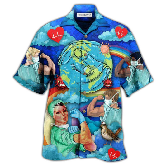 Hawaiian Shirt / Adults / S Nurse Never Underestimate Who Survived - Hawaiian Shirt - Reefox