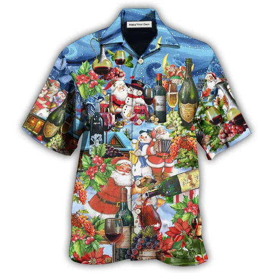 Hawaiian Shirt / Adults / S Wine Life Is Better With A Glass Of Wine - Hawaiian Shirt - Reefox