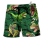 Beach Short / Adults / S Dinosaur Loves Green Style - Beach Short Reefox - Owls Matrix LTD