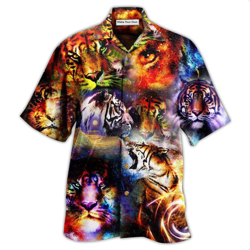 Hawaiian Shirt / Adults / S Tiger The Power Of Tiger In The Universe - Hawaiian Shirt - Reefox