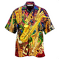 Hawaiian Shirt / Adults / S Saxophone Music I Know It - Hawaiian Shirt - Reefox