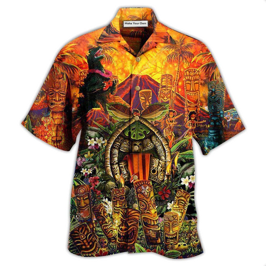 Hawaiian Shirt / Adults / S Tiki Wakaka Aloha Funny - Hawaiian Shirt - Reefox