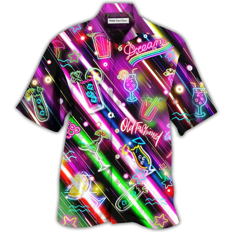 Hawaiian Shirt / Adults / S Cocktail Old Fashioned Happy Hour Stunning Style - Hawaiian Shirt - Reefox