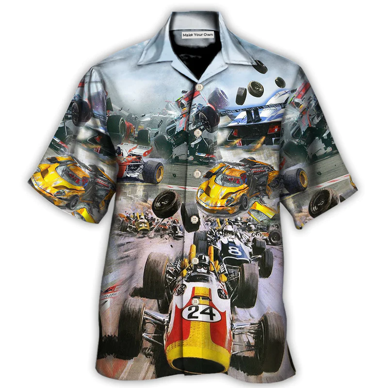 Hawaiian Shirt / Adults / S Car Racing Fast Style - Hawaiian Shirt - Reefox