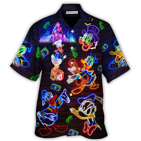 Donald Duck Happy Money Neon Sign - Hawaiian Shirt