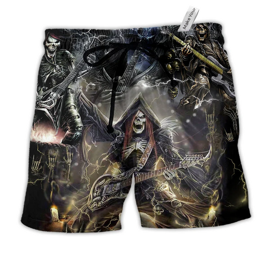 Beach Short / Adults / S Guitar Music Get High With Music - Beach Short Reefox - Owls Matrix LTD