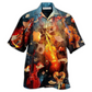 Hawaiian Shirt / Adults / S Violin Music Fire Burn Fire - Hawaiian Shirt - Reefox