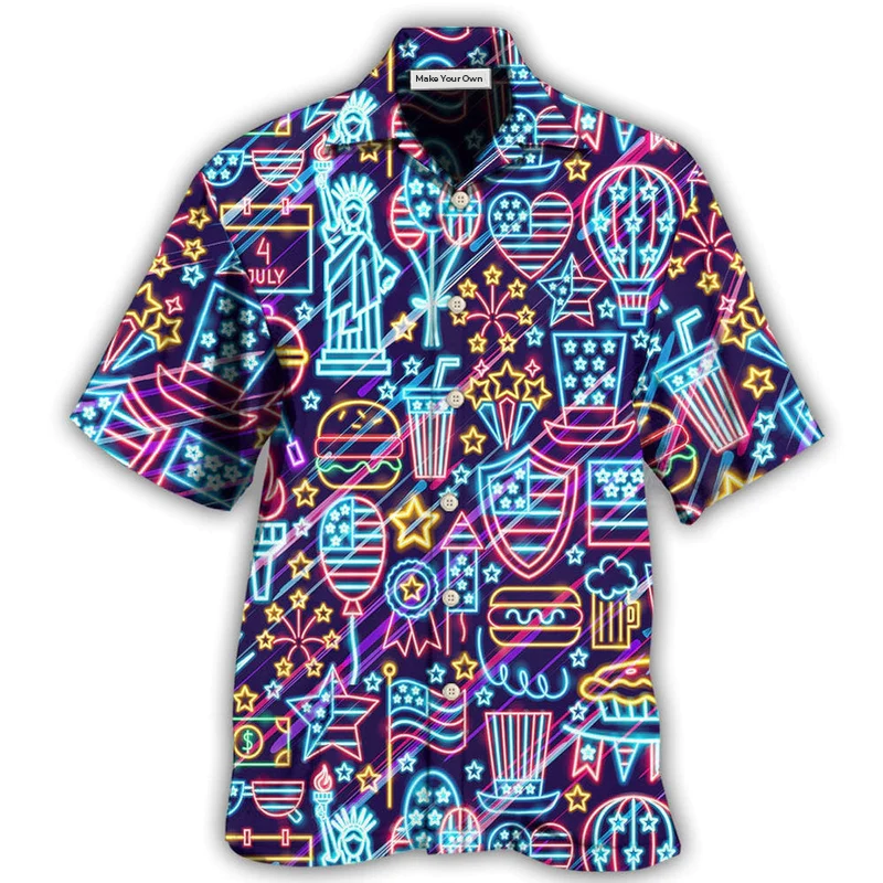 Hawaiian Shirt / Adults / S America Fourth Of July Independence Day Stunning Thing - Hawaiian Shirt - Reefox