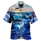 Hawaiian Shirt / Adults / S Dolphin Lovely Love Ocean Love Human - Hawaiian Shirt - Reefox