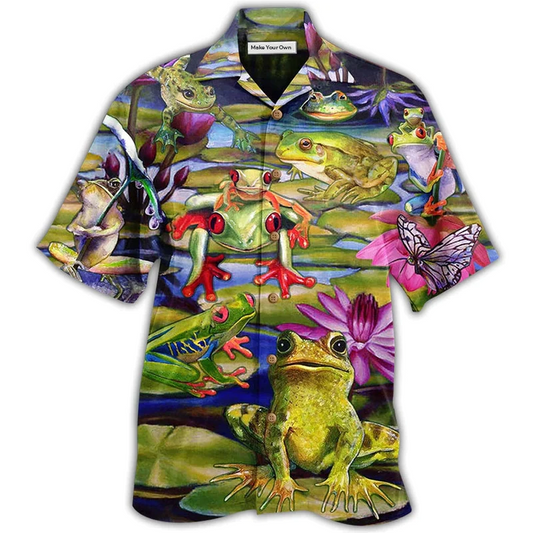 Hawaiian Shirt / Adults / S Frog Love Lake - Hawaiian Shirt - Reefox