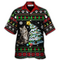 Hawaiian Shirt / Adults / S Cat Wreck The Tree Light Funny Ugly Style Christmas - Hawaiian Shirt - Reefox