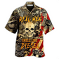 Hawaiian Shirt / Adults / S Skull Real Men Smell Like Diesel - Hawaiian Shirt - Reefox
