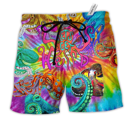 Beach Short / Adults / S Hippie Lets Get Octopus - Beach Short Reefox - Owls Matrix LTD