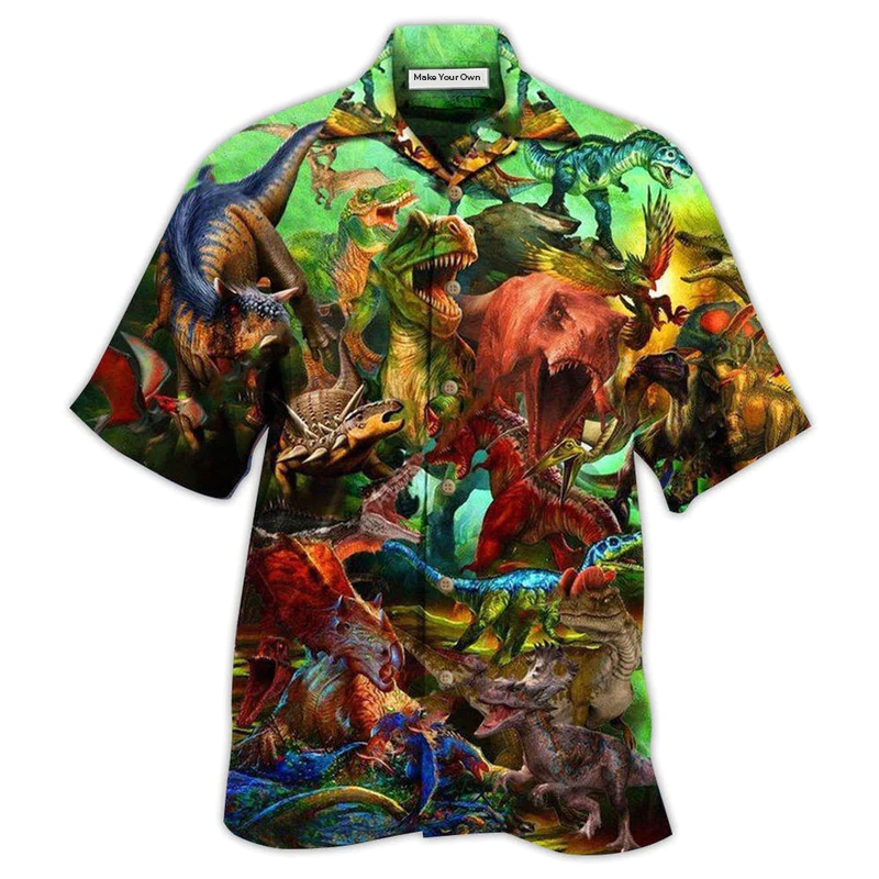 Hawaiian Shirt / Adults / S Dinosaur If History Repeats Itself Dinosaurs Will Survive - Hawaiian Shirt - Reefox