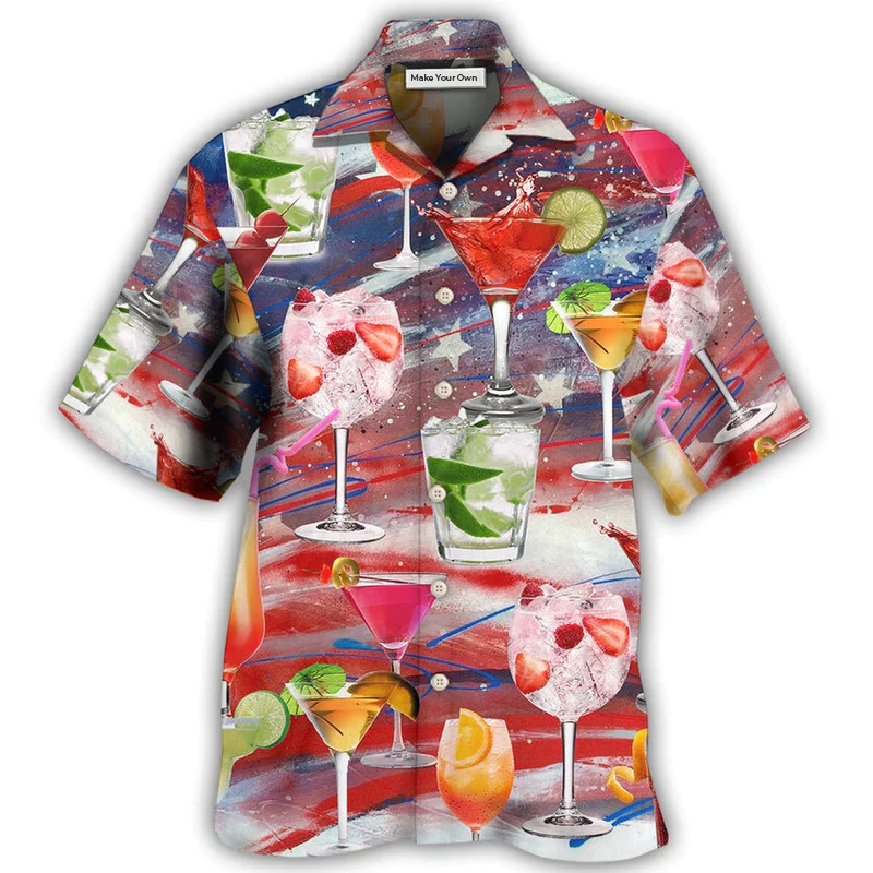 Hawaiian Shirt / Adults / S Cocktail Independence Day Let's Drink Cocktail On This Day - Hawaiian Shirt - Reefox