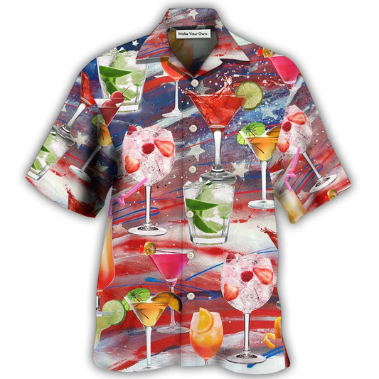 Hawaiian Shirt / Adults / S Cocktail Independence Day Let's Drink Cocktail On This Day - Hawaiian Shirt - Reefox