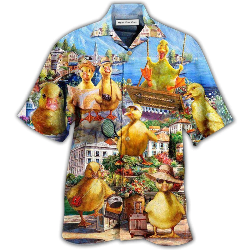 Hawaiian Shirt / Adults / S Duck In An Amazing Adventure - Hawaiian Shirt - Reefox