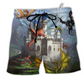 Beach Short / Adults / S Dragon Love Life Clouded Sky - Beach Short Reefox - Owls Matrix LTD