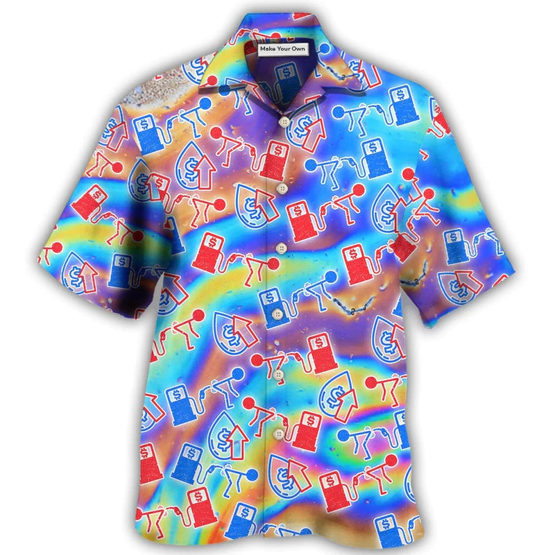 Hawaiian Shirt / Adults / S Gas Pump Oil Fuel Petrol - Hawaiian Shirt - Reefox
