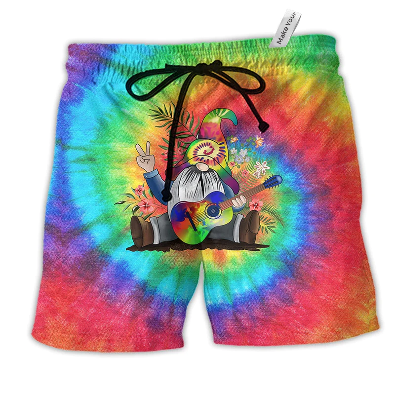 Beach Short / Adults / S Music Believe In The Power Of Music Hippie Gnome Rainbow - Beach Short Reefox - Owls Matrix LTD