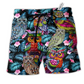 Beach Short / Adults / S Owl And Flowers Colorful - Beach Short Reefox - Owls Matrix LTD