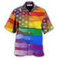 Hawaiian Shirt / Adults / S LGBT Love America Peace - Hawaiian Shirt - Reefox