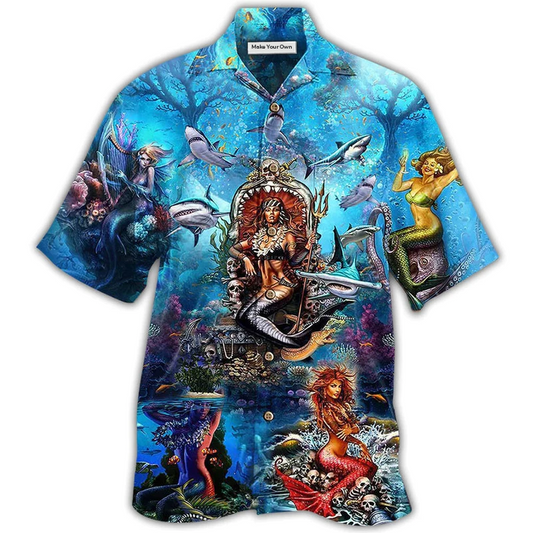 Hawaiian Shirt / Adults / S Mermaid Queen Style - Hawaiian Shirt - Reefox