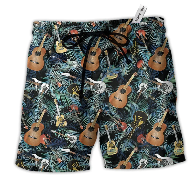 Guitar Love Life Tropical Leaf - Beach Short Reefox - Owls Matrix LTD