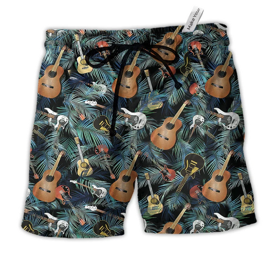 Guitar Love Life Tropical Leaf - Beach Short Reefox - Owls Matrix LTD