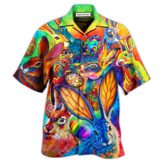 Hawaiian Shirt / Adults / S Rabbit Colorful - Hawaiian Shirt - Reefox
