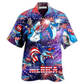 Hawaiian Shirt / Adults / S Shark Merica Patriotic - Hawaiian Shirt - Reefox