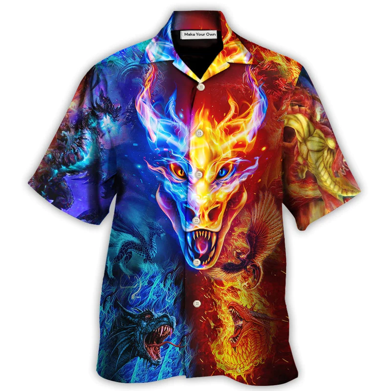 Hawaiian Shirt / Adults / S Dragon Love Life Amazing Style - Hawaiian Shirt - Reefox