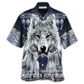 Hawaiian Shirt / Adults / S Native Style Love Peace Wolf Pattern - Hawaiian Shirt - Reefox