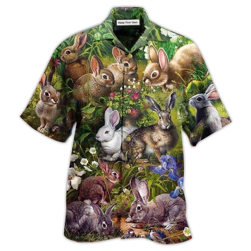 Hawaiian Shirt / Adults / S Rabbit Garden - Hawaiian Shirt - Reefox
