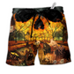 Beach Short / Adults / S Halloween Party Colorful - Beach Short Reefox - Owls Matrix LTD