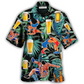 Hawaiian Shirt / Adults / S Beer And Wrestling Tropical Pattern - Hawaiian Shirt - Reefox