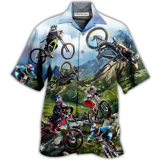 Hawaiian Shirt / Adults / S Bike Exposed And Discovered Style - Hawaiian Shirt - Reefox