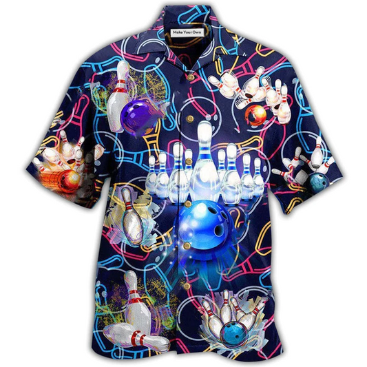 Hawaiian Shirt / Adults / S Bowling Let The Good Times - Hawaiian Shirt - Reefox