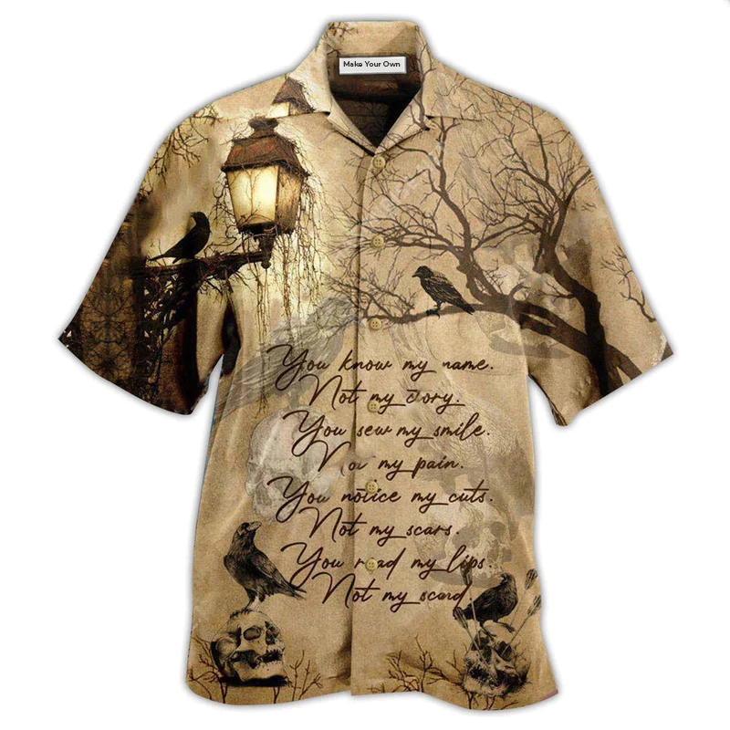 Hawaiian Shirt / Adults / S Viking Raven You Know My Name Not My Story - Hawaiian Shirt - Reefox