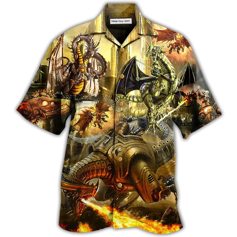 Hawaiian Shirt / Adults / S Dragon Metal Love Life Amazing - Hawaiian Shirt - Reefox