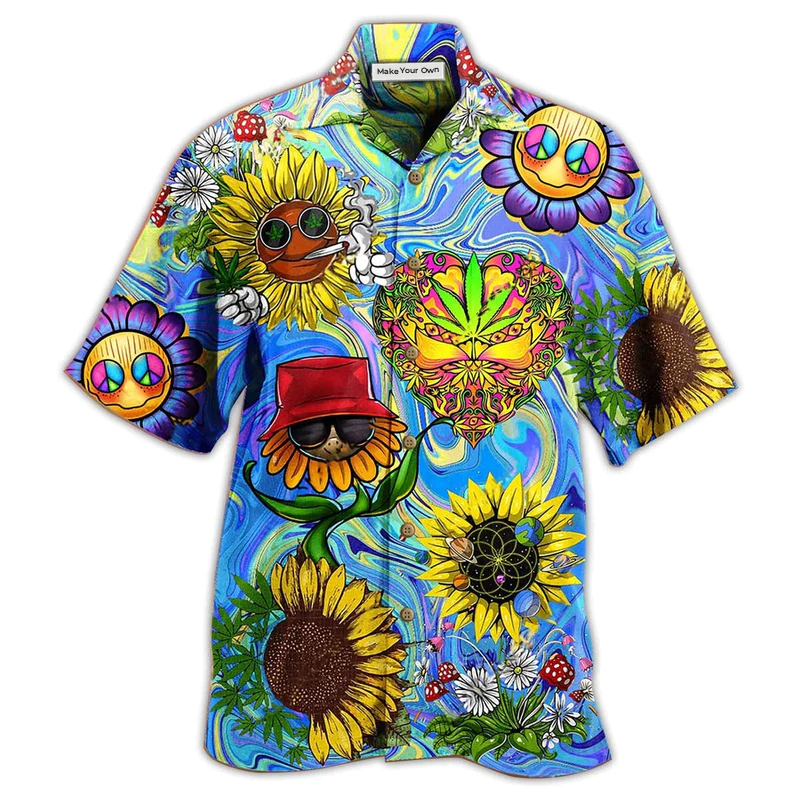 Hawaiian Shirt / Adults / S Hippie Sunflowers Stay Trippy Little Hippie - Hawaiian Shirt - Reefox