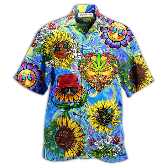 Hawaiian Shirt / Adults / S Hippie Sunflowers Stay Trippy Little Hippie - Hawaiian Shirt - Reefox