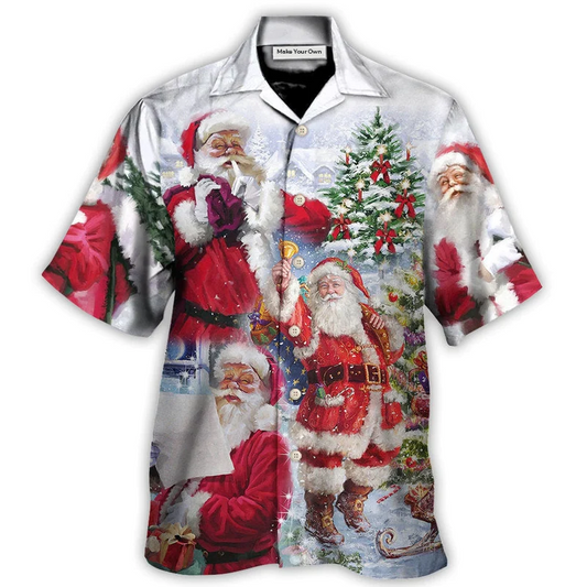 Hawaiian Shirt / Adults / S Christmas Santa Claus Is Coming To Town - Hawaiian Shirt - Reefox