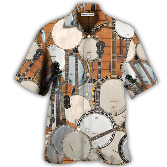 Hawaiian Shirt / Adults / S Banjo Music Love Life Style - Hawaiian Shirt - Reefox
