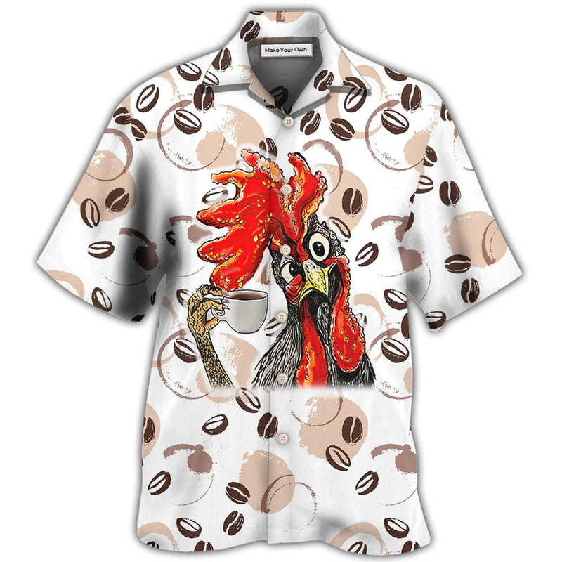 Hawaiian Shirt / Adults / S Coffee I Like Chickens And Coffee - Hawaiian Shirt - Reefox